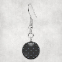 Thumbnail for Nice Airplanes (Gray) aviation earrings, hypoallergenic alloy body with engraved detail.