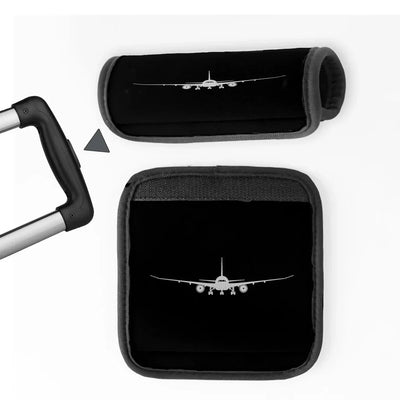 Boeing 787 Silhouette Neoprene aviation design luggage handle cover, soft silicone construction.