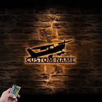 Thumbnail for The Cessna 152 aviation design on durable metal with LED metal wall art.