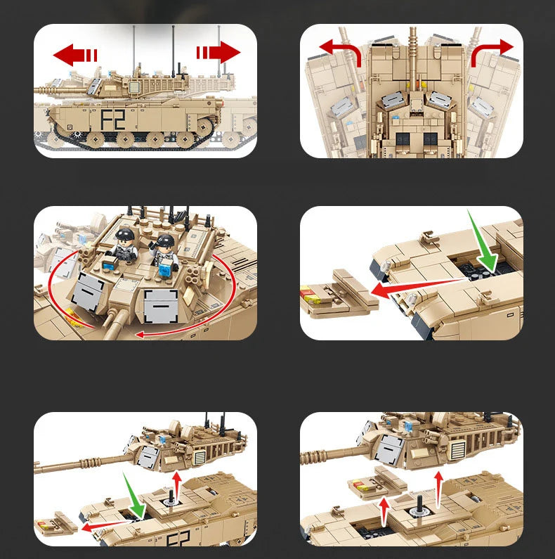 1096PCS M1 Abrams Main battle Model - view 4