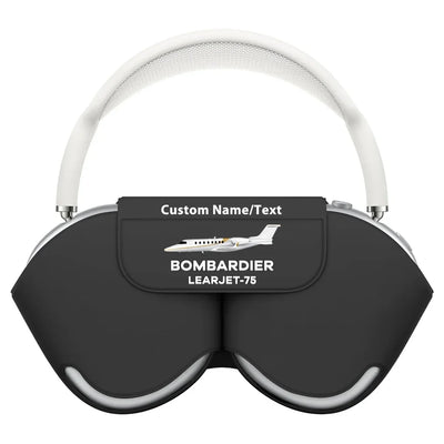 The Bombardier Learjet 75 aviation themed AirPods Max case for AirPods Max.