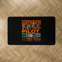 Thumbnail for Airline Pilot Label aviation design on durable carpet pile with non-slip backing rectangle carpet floor mat.