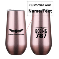 Thumbnail for Boeing 787 & Plane 6oz Egg aviation design on 6oz egg cup, compact 6oz ceramic.