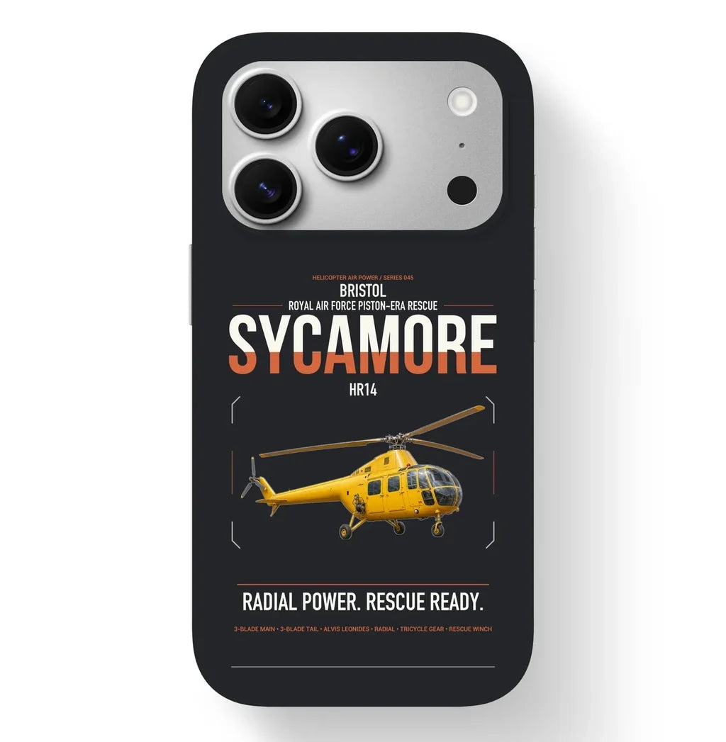 Bristol Sycamore HR14 design on black magsafe iphone case, for iPhone 17 Pro