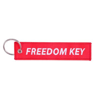 Thumbnail for Freedom Key aviation fashion key chain in polished metal.