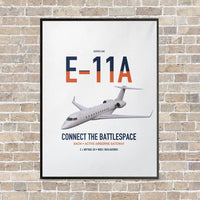 Thumbnail for E-11A BACN vertical canvas print - framed - white background