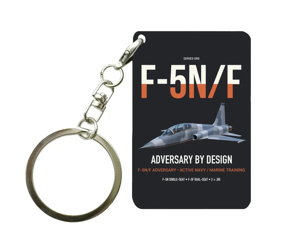 F-5N F Adversary design on black designed key chain, double-side print