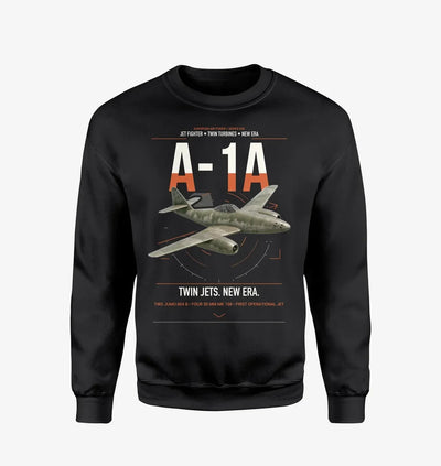 Messerschmitt Me 262A-1a design on black sweatshirt