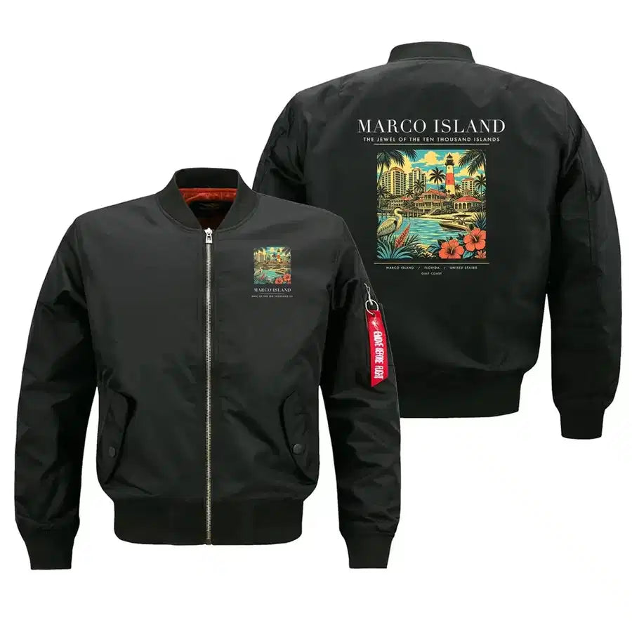 MARCO ISLAND - Poster - Bomber Jacket - Black