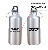Thumbnail for Boeing 717 Flat Text aviation design on thermos, vacuum-insulated.