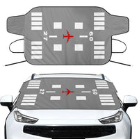 Thumbnail for Special Runway-Gray Car aviation design on car windshield cover.