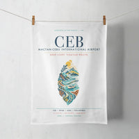 Thumbnail for Mactan-Cebu International Airport (CEB) design on white towel