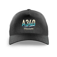 Thumbnail for Airbus A340-600 design on black printed hat