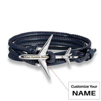 Thumbnail for Side view of (Edition 3) Boeing 777 Airplane aviation bracelet in polished metal, polished finish.