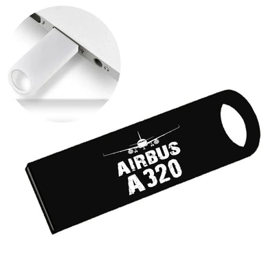 Airbus A320 & Plane aviation design on durable waterproof casing waterproof USB device.