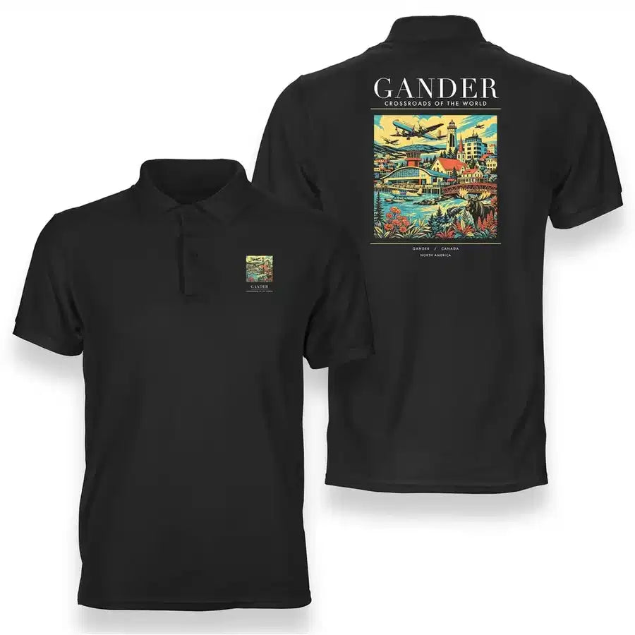 GANDER - Poster - Double-Side Polo - Black