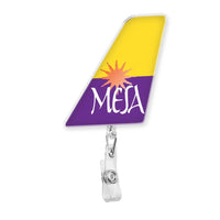 Thumbnail for Mesa Airlines aviation design on durable plastic with metal clip tail-shape retractable ID card badge.