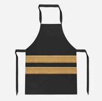 Thumbnail for Pilot Epaulette 2 Lines aviation design on durable cotton blend kitchen apron.