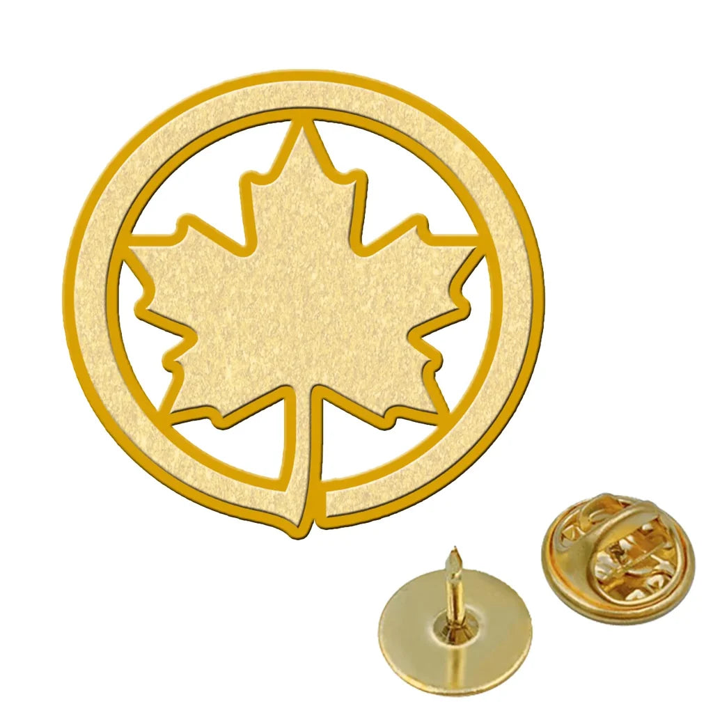 Air Canada aviation hollow pin in polished alloy.