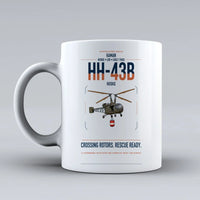 Thumbnail for Kaman HH-43B Huskie design on white ceramic mug, double-side print