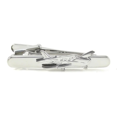 Amazing Propeller Shape aviation tie clip, stainless steel body with engraved detail.