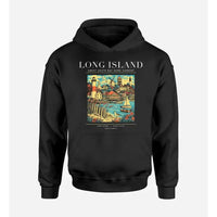 Thumbnail for LONG ISLAND - Poster - Premium Hoodie - Black