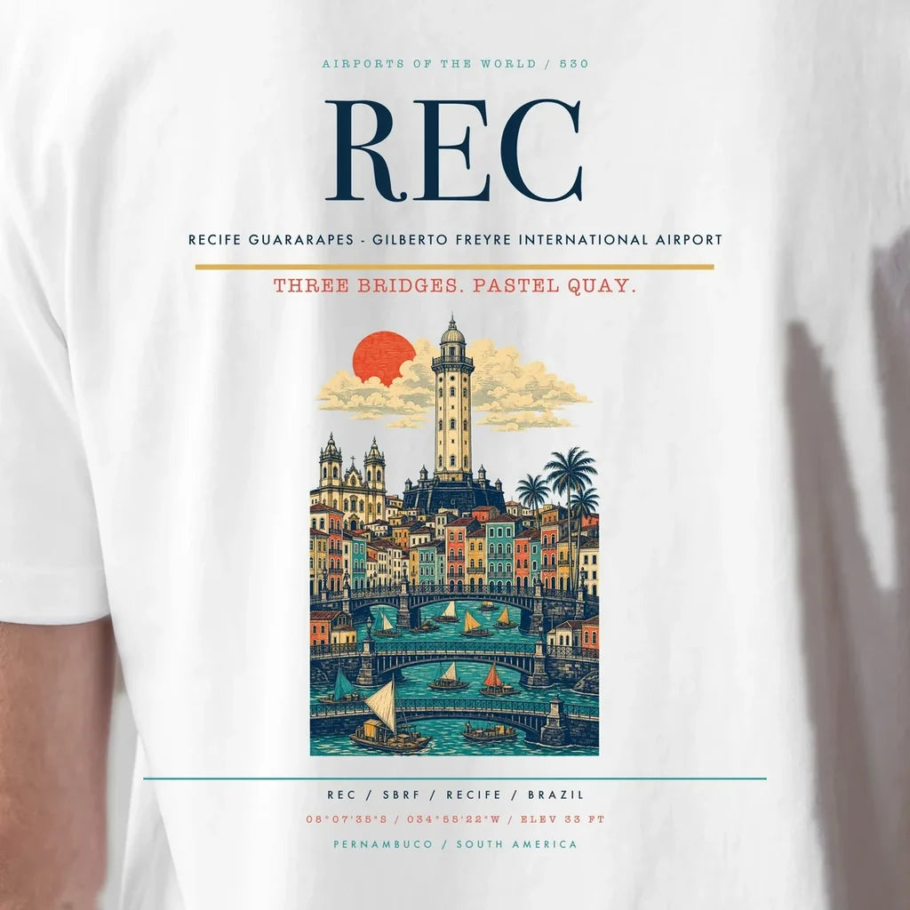 Recife Guararapes (REC) double-side t-shirt design close-up cover