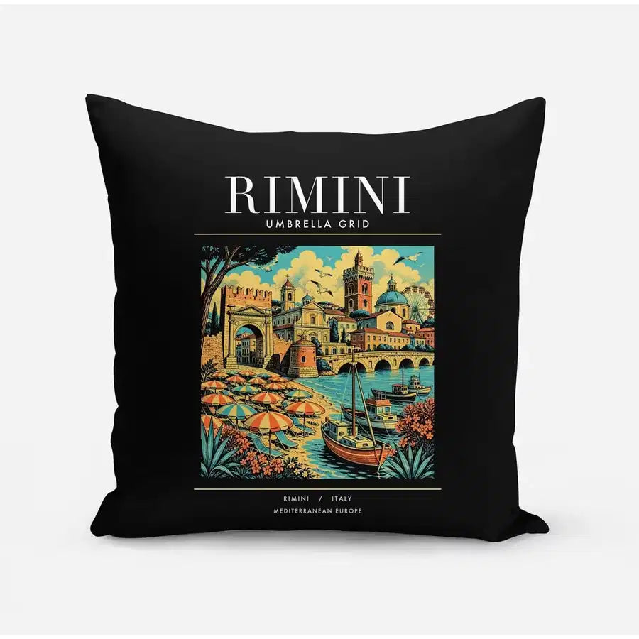 RIMINI - Poster - Pillow - Black