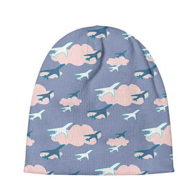 Cool & Super Airplanes (Vol2) aviation embroidery on soft knit fabric 3D knit beanie.