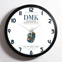 Thumbnail for Don Mueang International Airport Bangkok (DMK) design on white framed wall clock