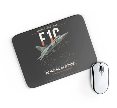 Dassault Mirage F1C design on black rectangle mouse pad