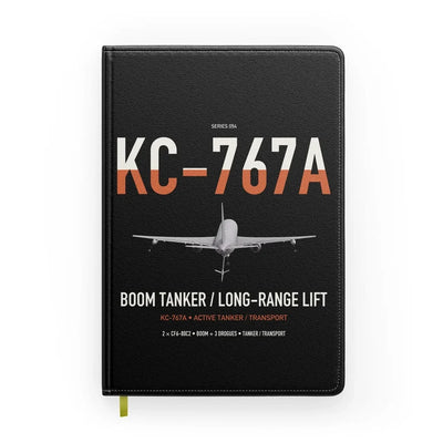 Boeing KC-767A design on black notebook