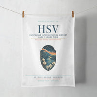 Thumbnail for Huntsville International Airport (HSV) design on white towel