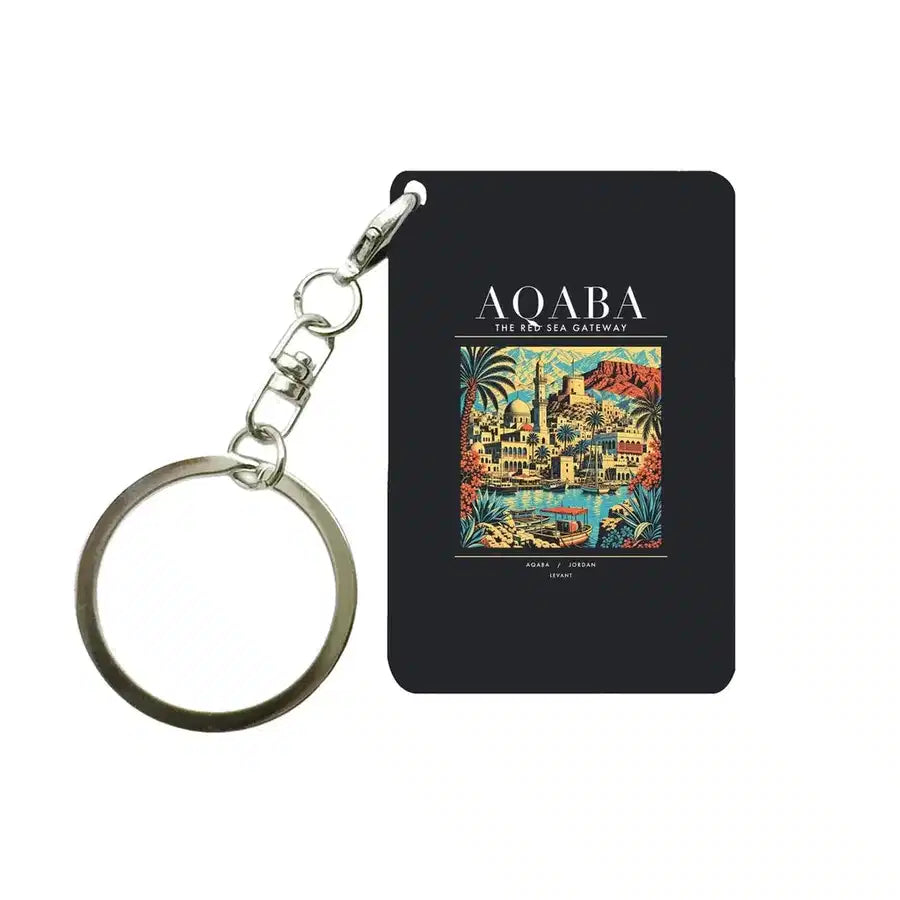 AQABA - Poster - Key Chain - Black