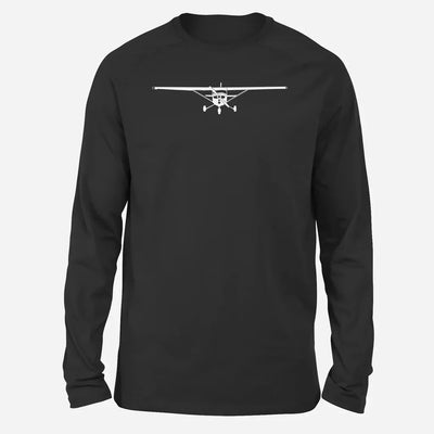 Cessna 172 Silhouette Long-Sleeve aviation design printed on soft cotton long-sleeve T-shirt.