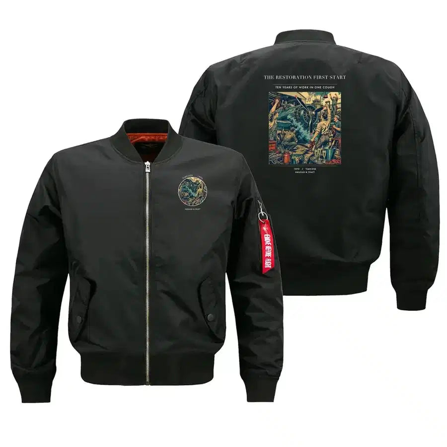 VINTAGE G4455 - The Restoration First Start - Bomber Jacket design on black