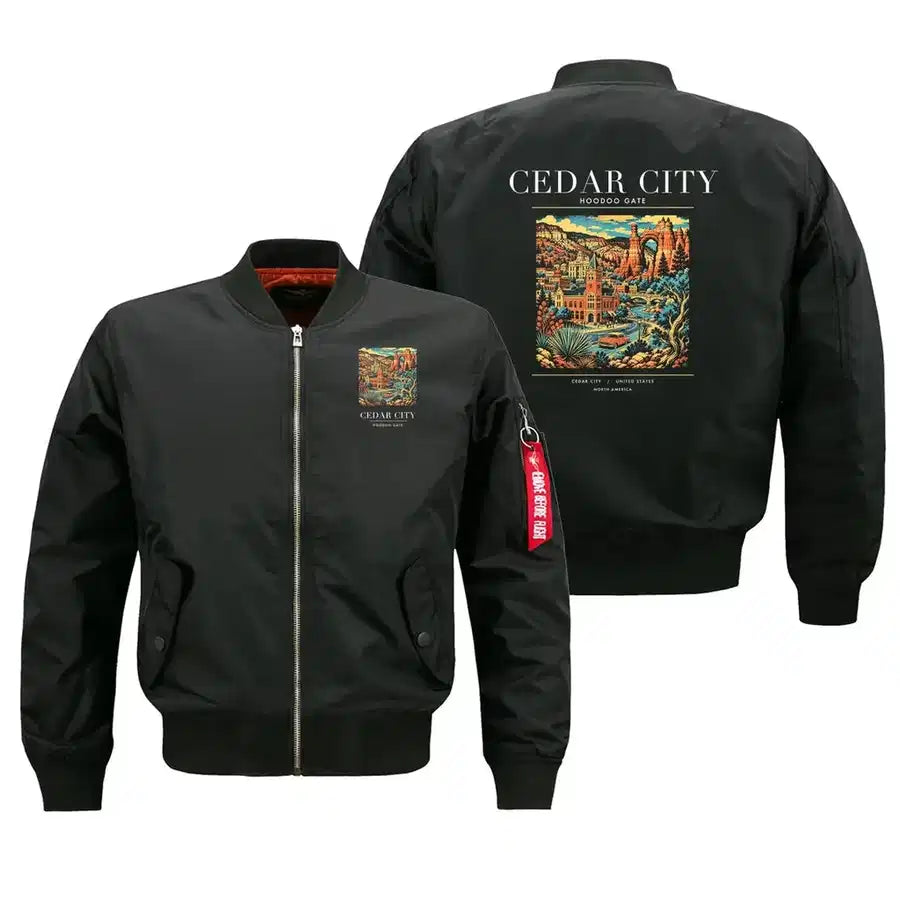 CEDAR CITY - Poster - Bomber Jacket - Black