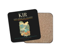 Thumbnail for Kerry Airport (KIR) design on black 1 piece coaster