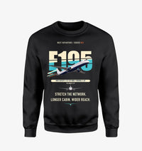 Thumbnail for Embraer E195 design on black sweatshirt