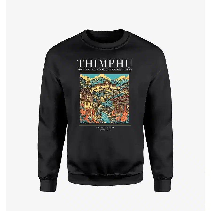 THIMPHU - Poster - Sweatshirt - Black