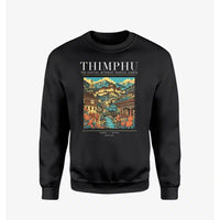 Thumbnail for THIMPHU - Poster - Sweatshirt - Black