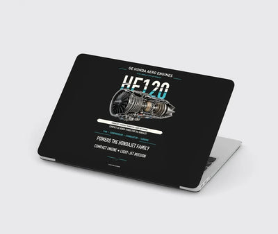 HF120 design on black MacBook case