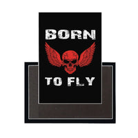 Thumbnail for Born To Fly SKELETON aviation design magnet in strong neodymium core.