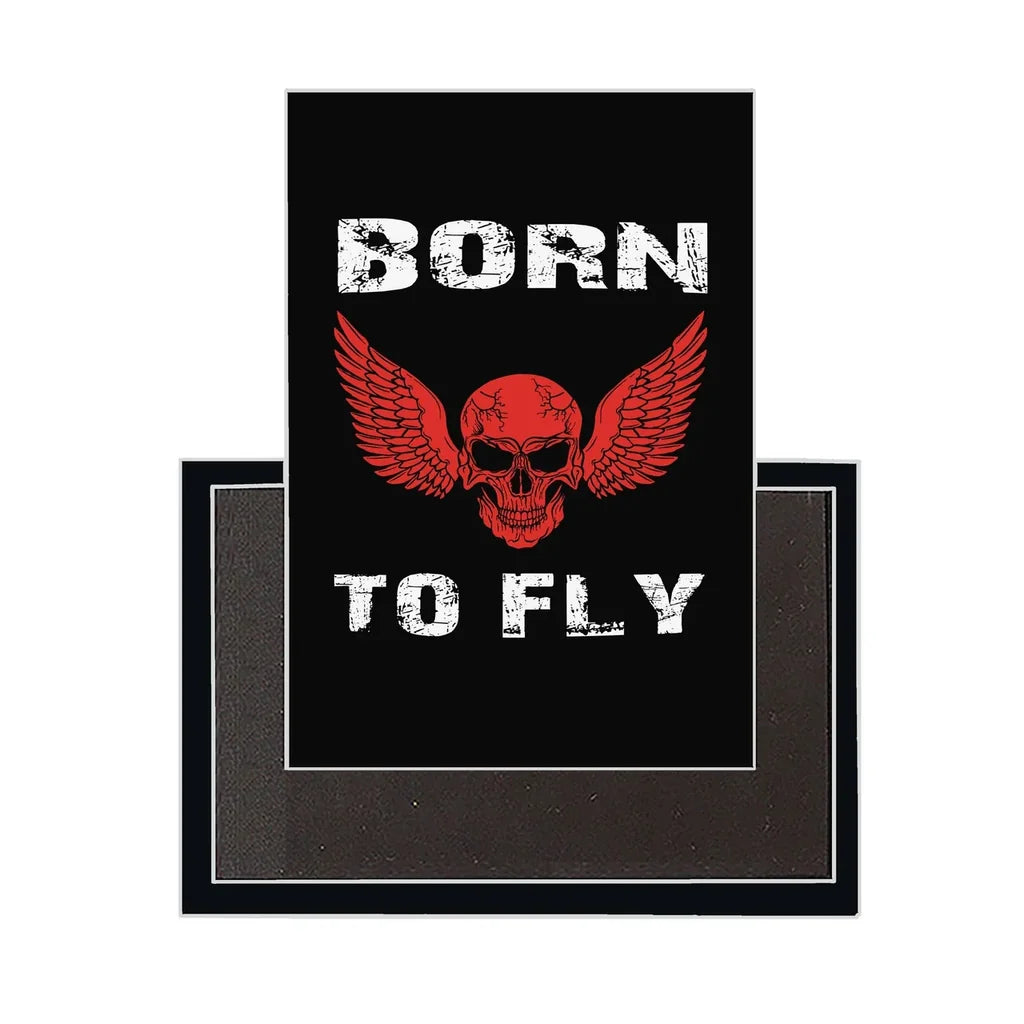 Born To Fly SKELETON aviation design magnet in strong neodymium core.