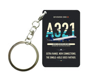 Thumbnail for Airbus A321XLR Key Chain design on black key chain