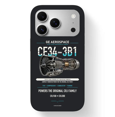 CF34-3B1 Case design on black iphone case