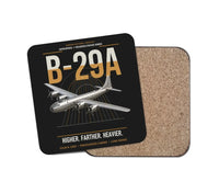 Thumbnail for B-29A Superfortress design on black 1 piece coaster