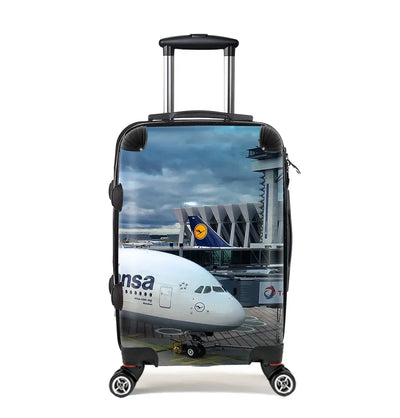 Lufthansa's A380 At the Gate Cabin Size aviation luggage in durable shell.