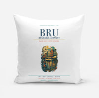 Thumbnail for Brussels Airport (BRU) design on white pillow