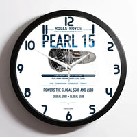 Thumbnail for PEARL 15 design on white framed wall clock